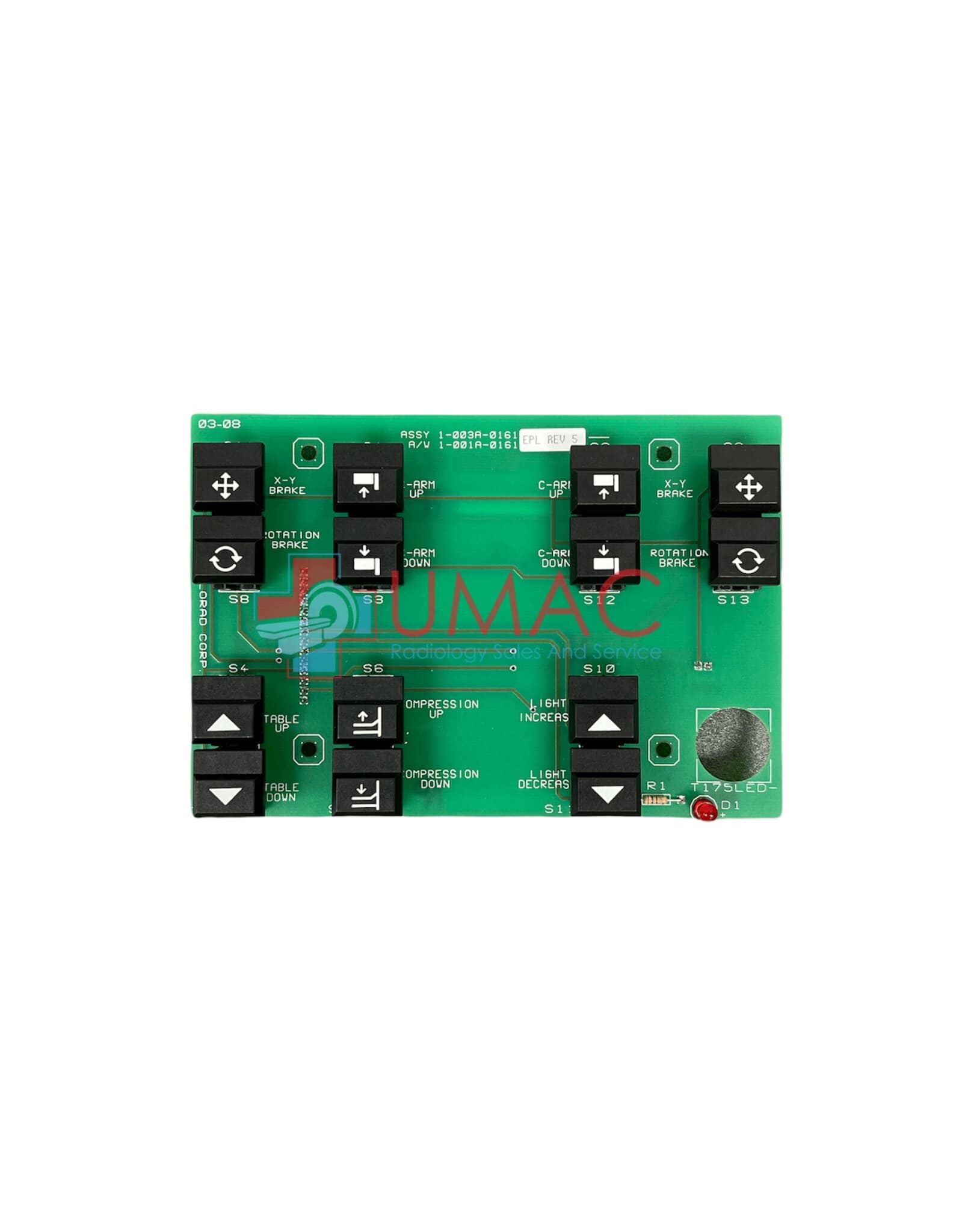 Hologic Lorad M-IV Mammography 1-003-0161 Control PCB for Lorad